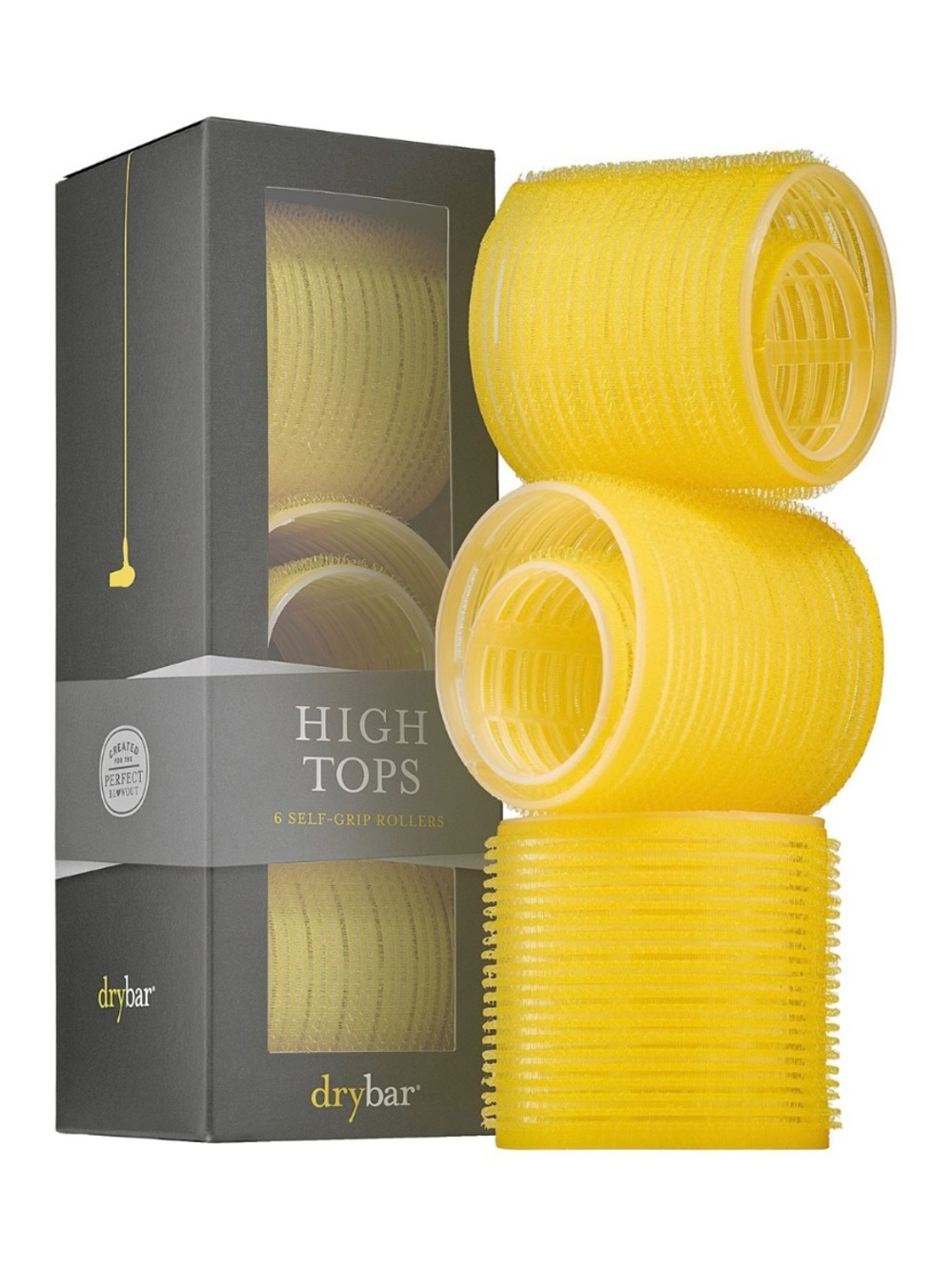 Drybar High Tops Self-Grip Rollers New In Box Yellow Haircare Waves Curls Hair
